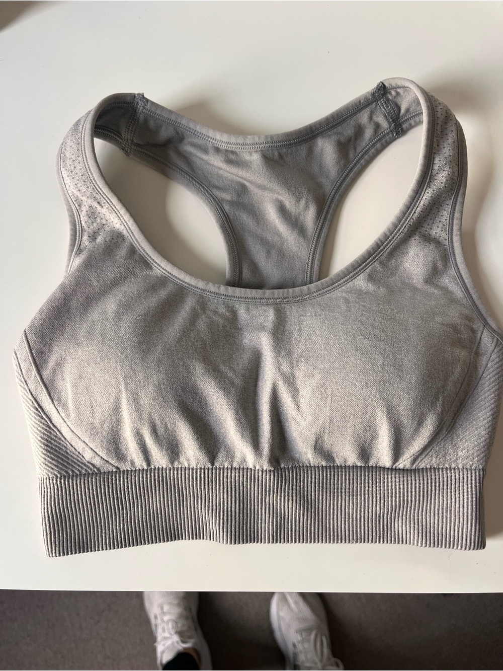 all in motion Light Gray Racerback Sports Bra
